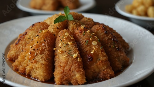 Emirati luqaimat, fried with syrup.