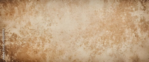 Grungy aged parchment paper with worn wood texture background