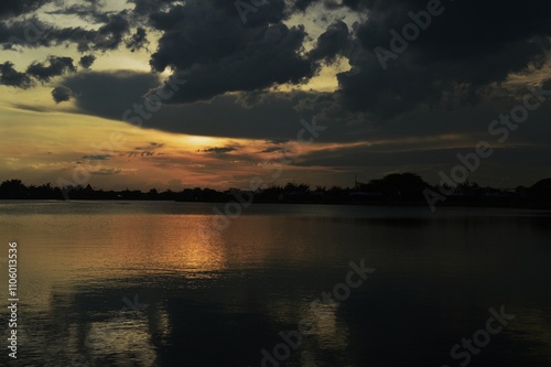 A very beautiful view, cloudy before sunset