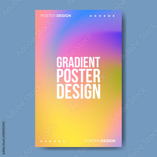 gradient abstract poster with modern color style