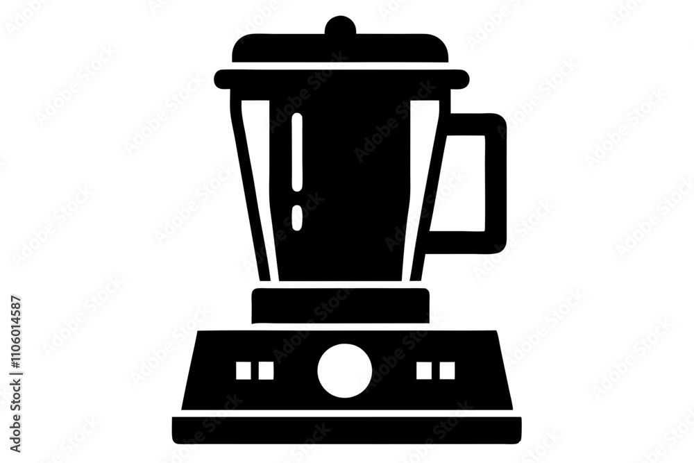 Blender or Food Processor Silhouette Vector Illustration. Blender or Food Processor Silhouette Vector Illustration.
