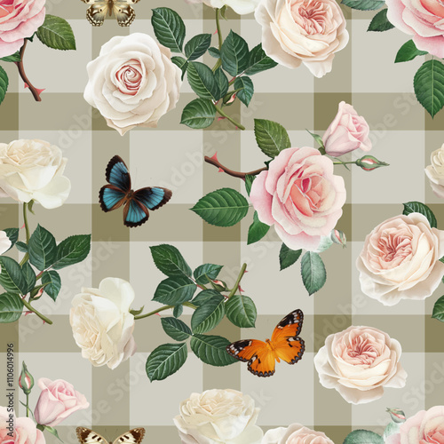 Lovely and Beautiful Spring Flowers Pattern for Fabric, Wallpaper, and More