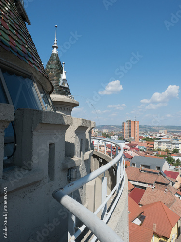 Overview of Drobeta-Turnu Severin  from the top of the Water Tower, Romania photo