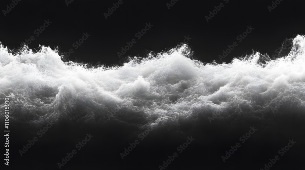 White Cloudscape Against Dark Background Abstract Art White Cloudscape Against Dark Background Abstract Art