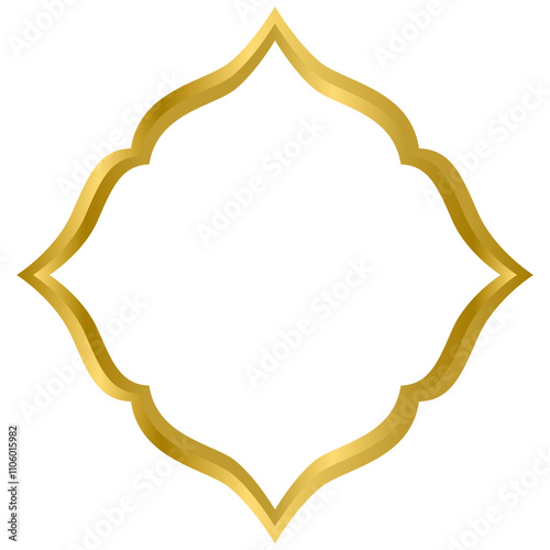 Abstract arabic door window vector template, good for islamic frame design template.