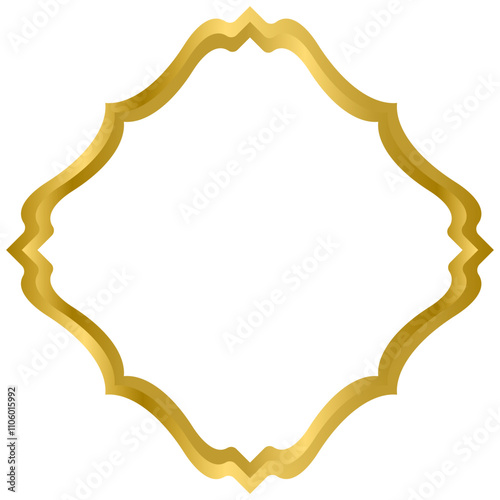 Abstract arabic door window vector template, good for islamic frame design template.