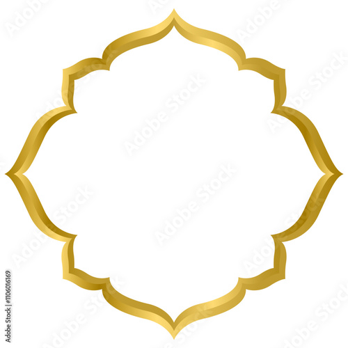 Abstract arabic door window vector template, good for islamic frame design template.