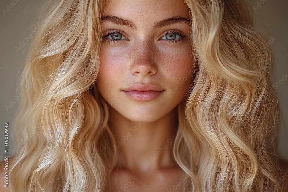 A beautiful girl with a sincere smile that radiates warmth and kindness. She has an attractive appearance, with natural confidence and positive energy.
