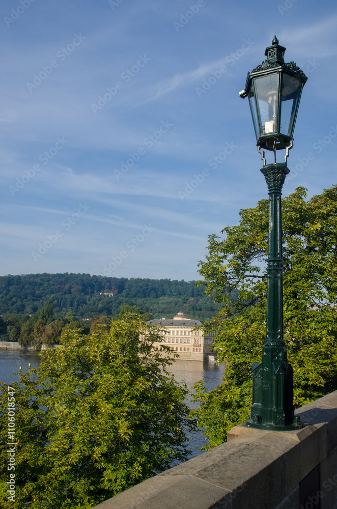 Lamp post on Charles Bridge, Prague, Czech Republic Lamp post on Charles Bridge, Prague, Czech Republic