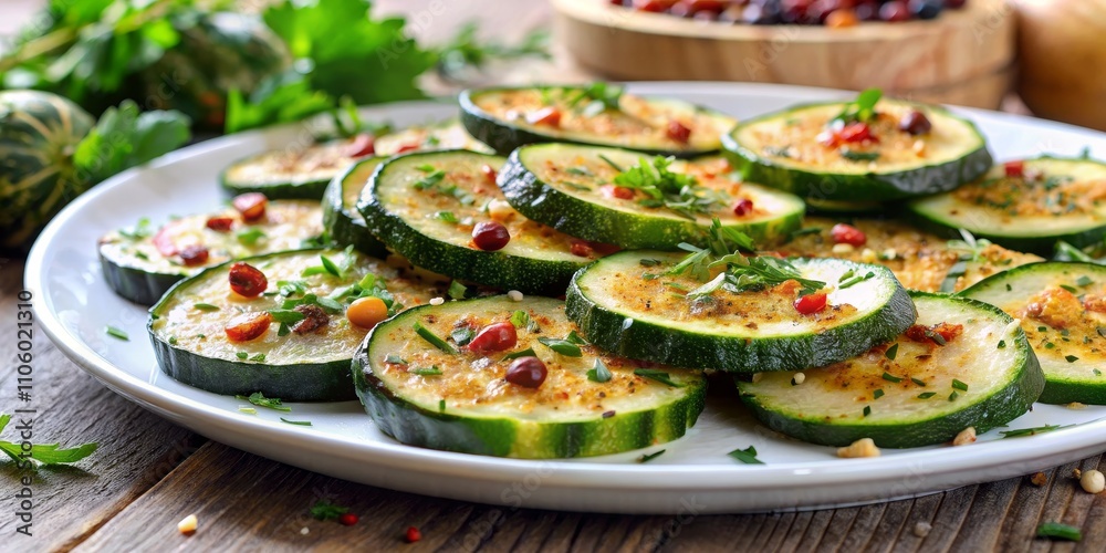 Roasted Zucchini Rounds with Herbs and Spices A Culinary Delight Roasted Zucchini Rounds with Herbs and Spices A Culinary Delight