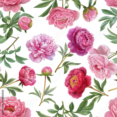 Lovely and Beautiful Spring Flowers Pattern for Fabric, Wallpaper, and More