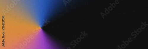 Abstract orange pink-purple blue and black grainy gradient shape wallpaper background poster cover design	