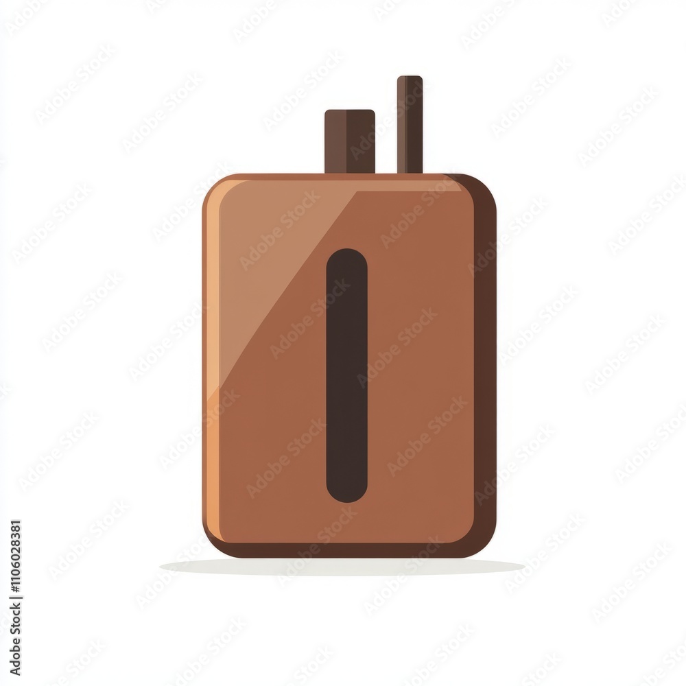 Obraz premium Stylish Brown Technology Icon Design