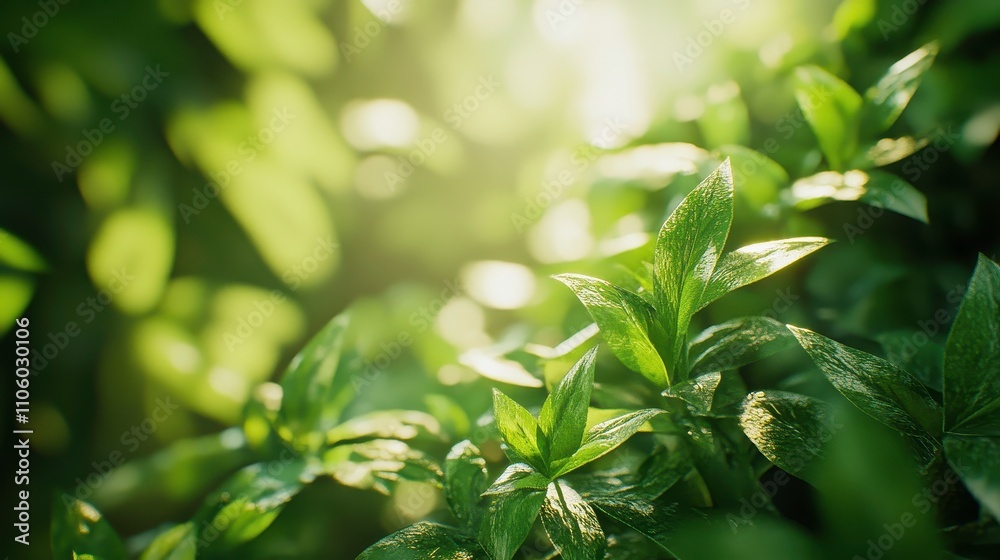 Green Leaves in Soft Natural Light Green Leaves in Soft Natural Light