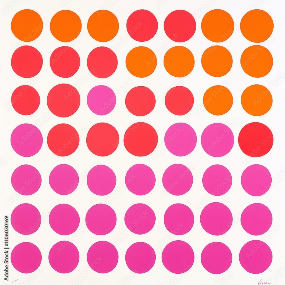 Must Haves. Experiencing Fashion Consumerism with Pink and Orange Dots Circular Square Design Must Haves. Experiencing Fashion Consumerism with Pink and Orange Dots Circular Square Design