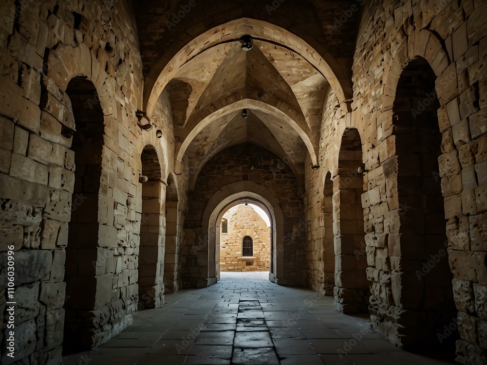 Exploring the inner walls of a historical castle, showcasing its architecture. Exploring the inner walls of a historical castle, showcasing its architecture.