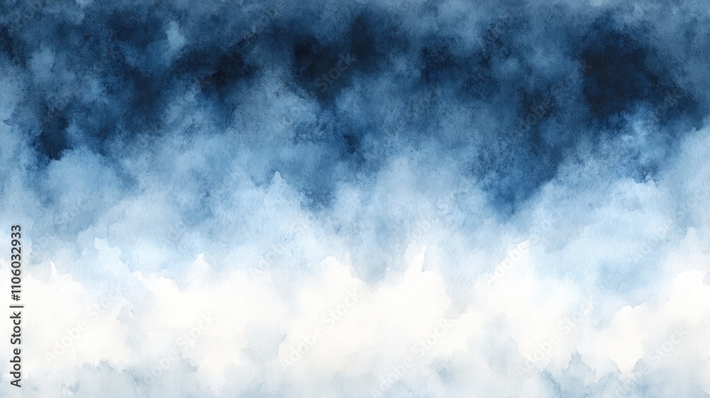 A gradient of blue and white watercolor textures resembling clouds or mist. A gradient of blue and white watercolor textures resembling clouds or mist.