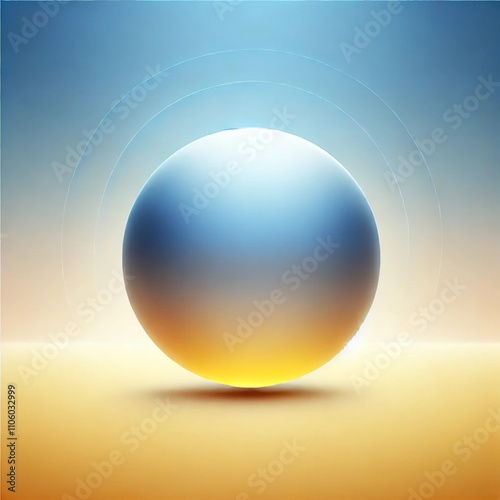 3d golden sphere