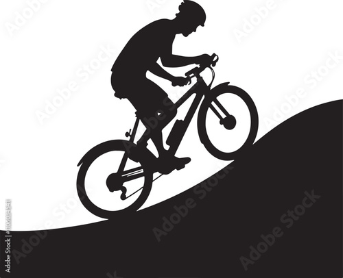 Cycling silhouette vector