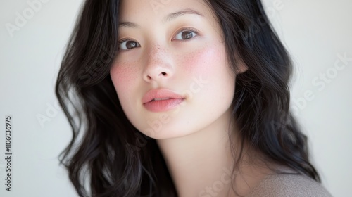 A Young Woman With Dark Hair and Freckles