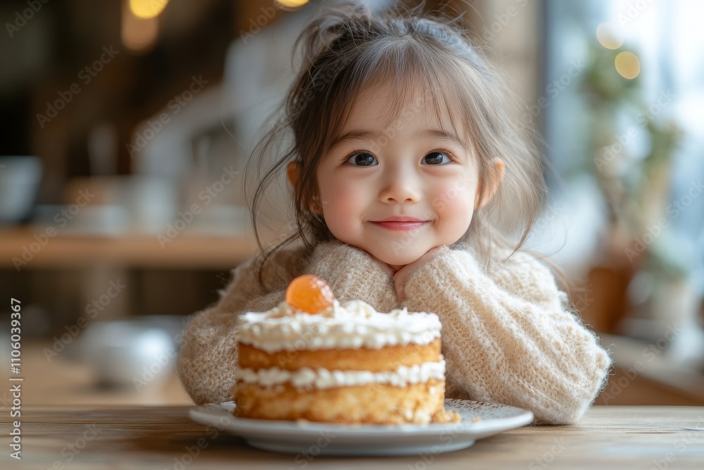 Close-up of a smiling young girl next to a beautifully decorated cake topped with fruit, in a soft natural light setting.
Close-up of a smiling young girl next to a beautifully decorated cake topped with fruit, in a soft natural light setting.