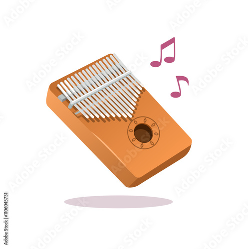 Kalimba or Mbira Music Instrument Illustration Vector
