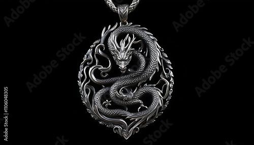 Exquisite metal craft dragon pendant, unique artistic charm.