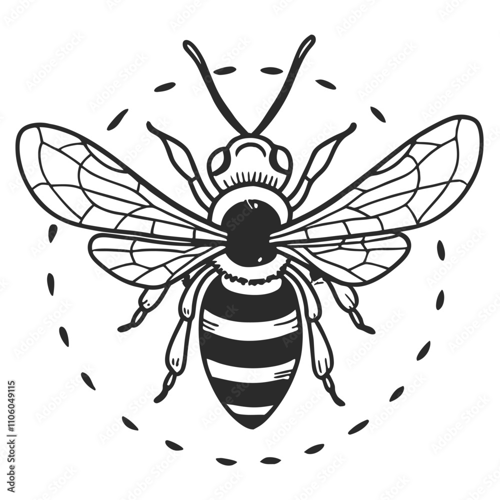 Bee vector silhouette Bee vector silhouette