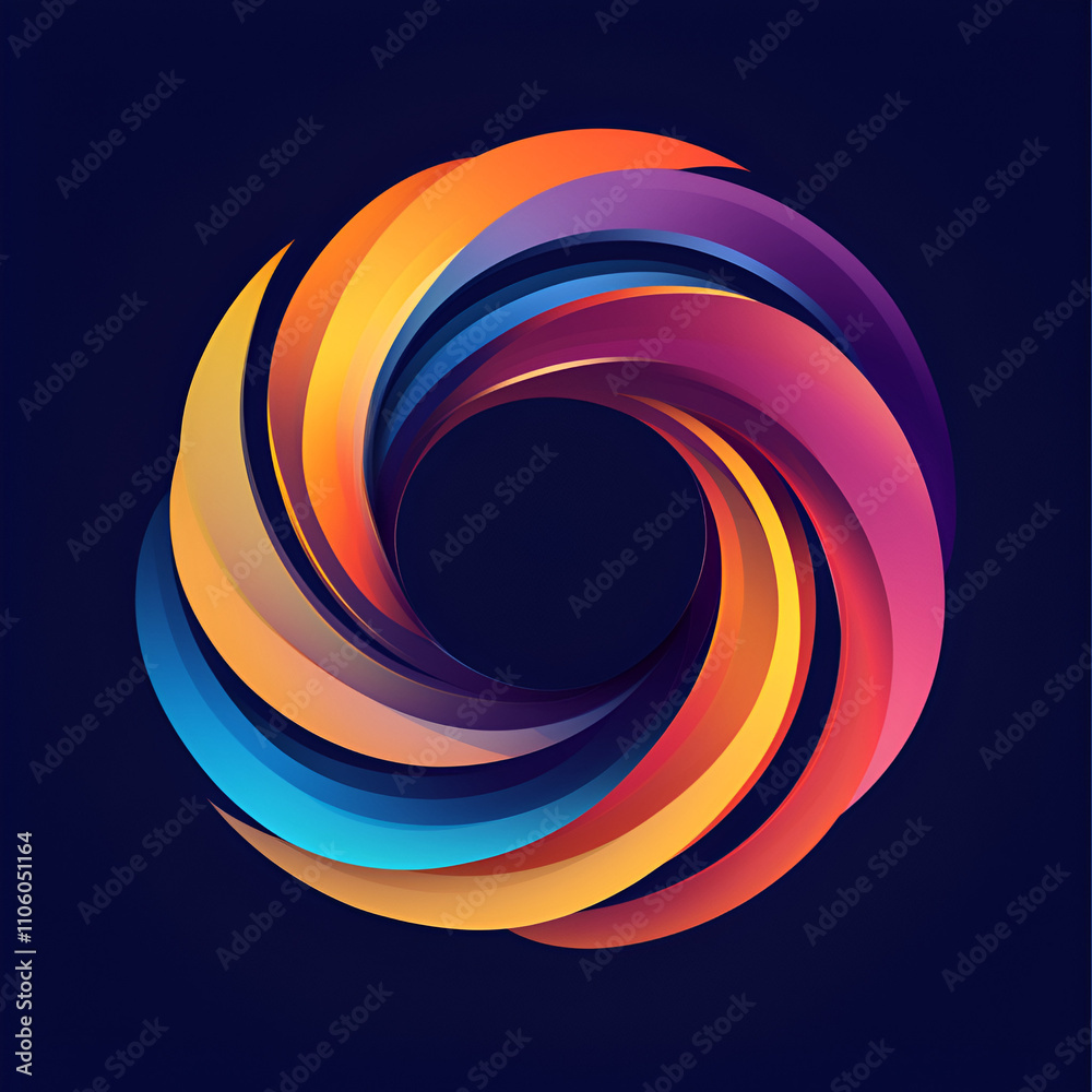 Vibrant Swirling Gradient Design Vibrant Swirling Gradient Design