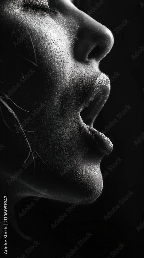 Striking Closeup Portrait of a Pensive Introspective Face Captured in Dramatic Chiaroscuro Lighting Creating a Moody Atmospheric and Visual Striking Closeup Portrait of a Pensive Introspective Face Captured in Dramatic Chiaroscuro Lighting Creating a Moody Atmospheric and Visual