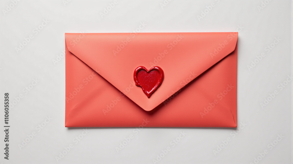 Stylish Heart-Sealed Envelope for Special Occasions Stylish Heart-Sealed Envelope for Special Occasions