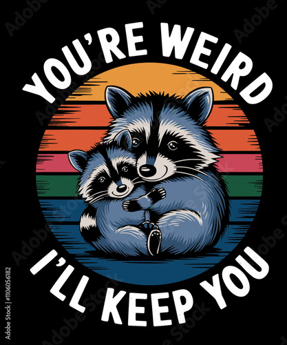 You're weird i will keep you,funny illustration