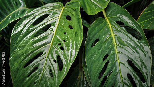 green leaves background