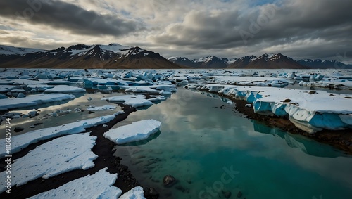 Fjallsarlon Lagoon, Iceland. photo