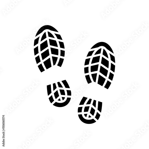 shoe footprints icon. shoe footprints isolated on transparent background, shoe footprints  PNG