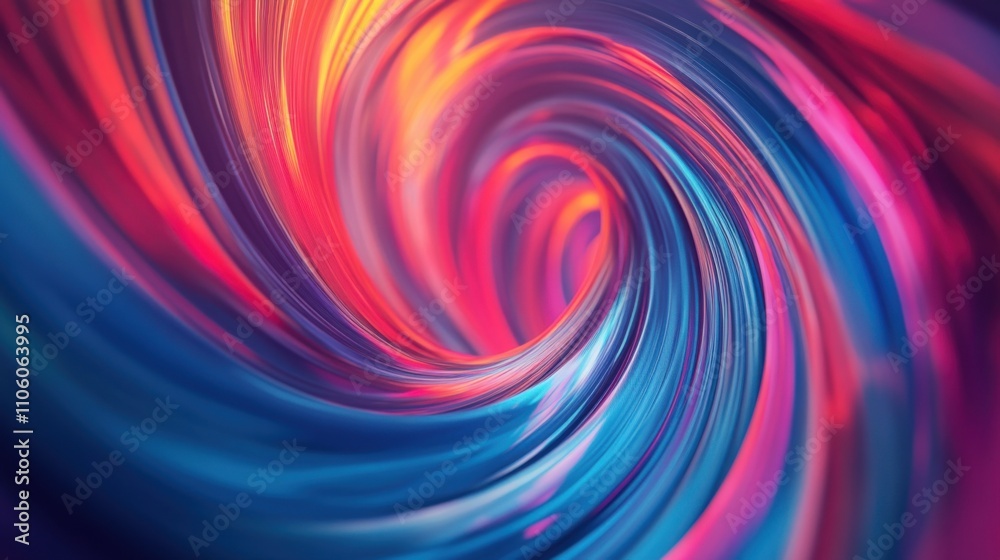Abstract Swirling Vortex of Vibrant Blues, Pinks, and Oranges Abstract Swirling Vortex of Vibrant Blues, Pinks, and Oranges