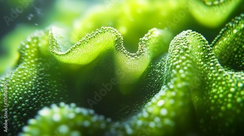 Close-Up of Caulerpa Macroalgae with Ribbon-Like Fronds photo