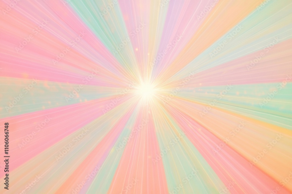 Fototapeta premium A colorful rainbow with a yellow sun in the middle