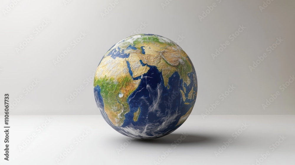 Earth Shaped Like An Easter Egg On White Background Earth Shaped Like An Easter Egg On White Background