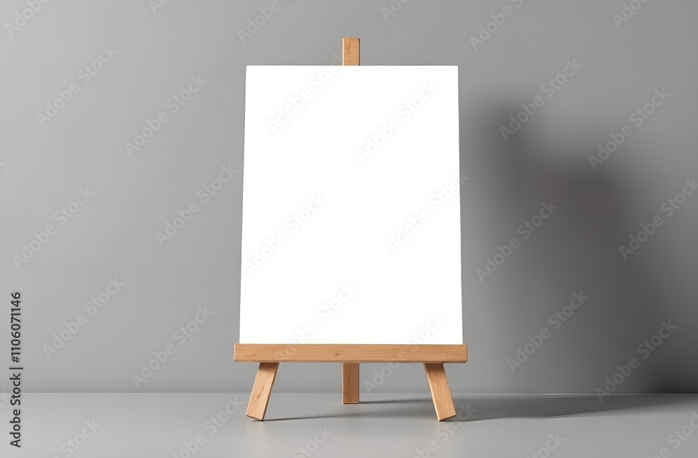Stand with empty place for text on gray background. Copy space. Stand with empty place for text on gray background. Copy space.