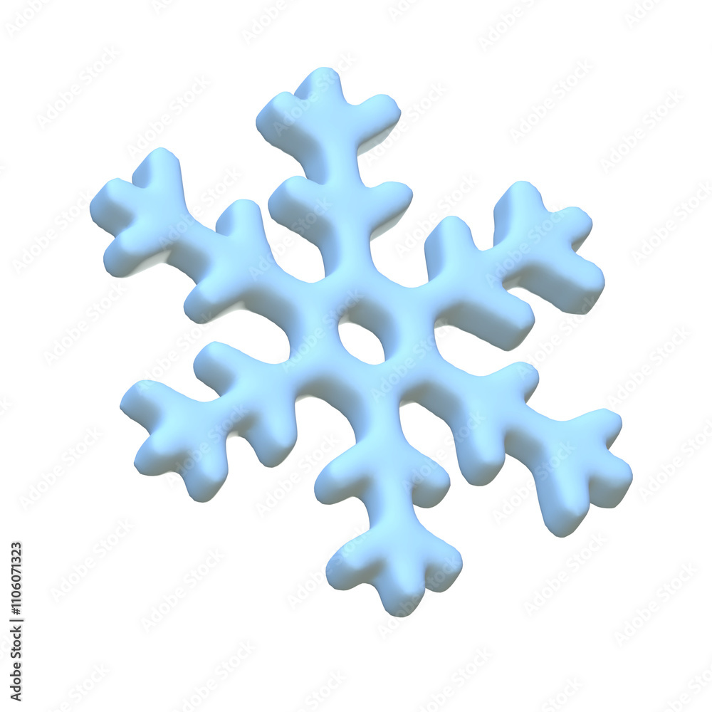 Fototapeta premium 3d snowflake isolated icon