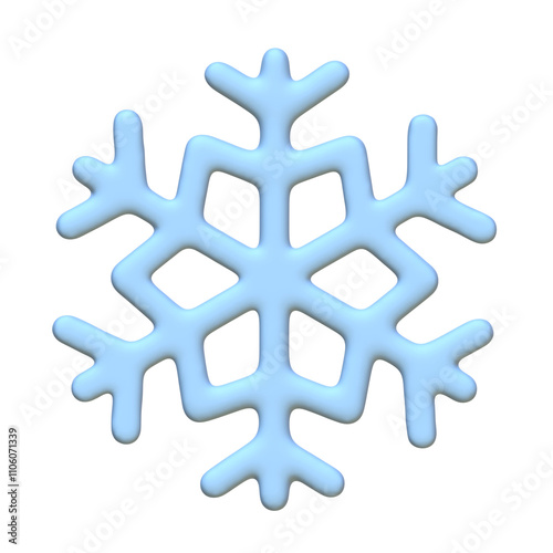 3d snowflake isolated icon