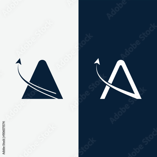 Letter A Air Travel Logo icon Design with plane graphic element, symbol, sign for travel agency logo design
