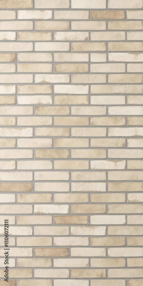 Vertical ceramic brick tile wall in neutral tones with a distressed finish, perfect for adding an industrial touch to any space, construction Vertical ceramic brick tile wall in neutral tones with a distressed finish, perfect for adding an industrial touch to any space, construction