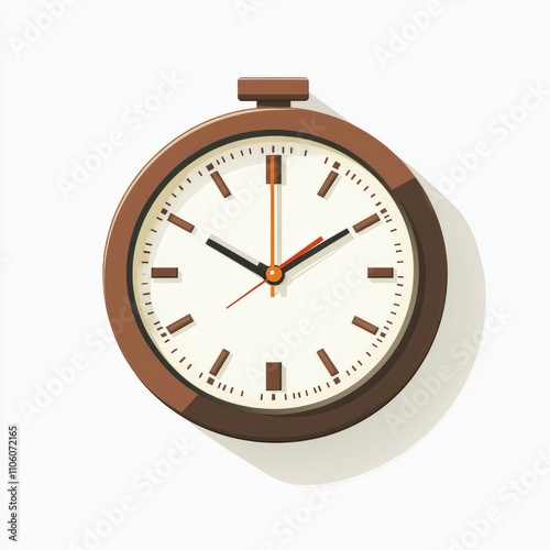 Vintage Pocket Clock Illustration