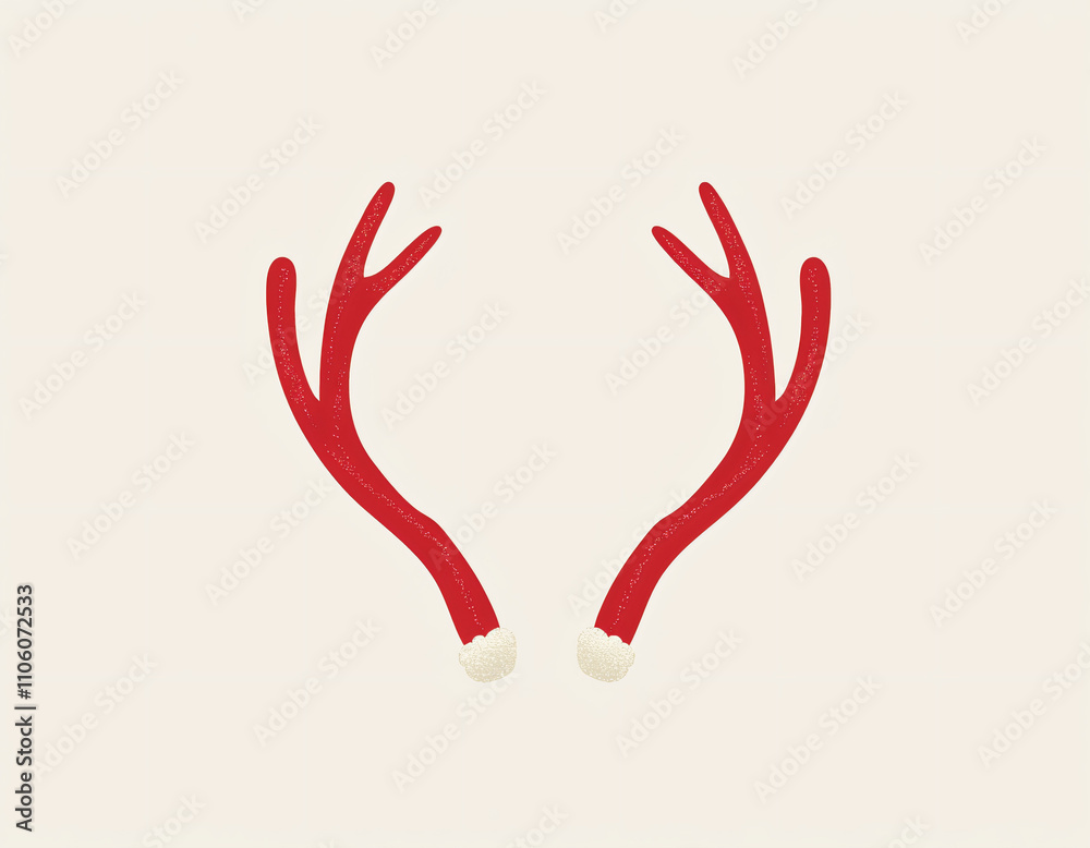 Obraz premium Red Reindeer Antlers