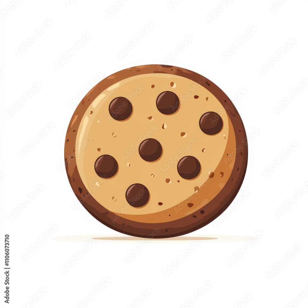 Chocolate Chip Cookie Illustration Chocolate Chip Cookie Illustration