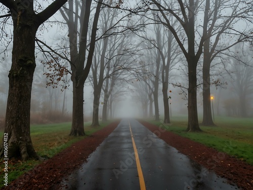 Foggy morning.