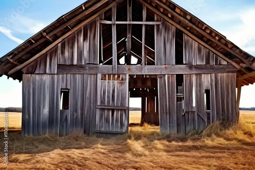 rustic barn a close up of a rustic barn with wooden beams and a