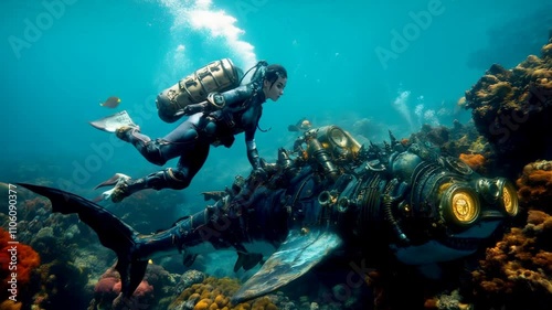 Underwater Steampunk monsters photo